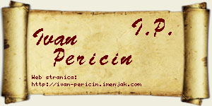 Ivan Peričin vizit kartica